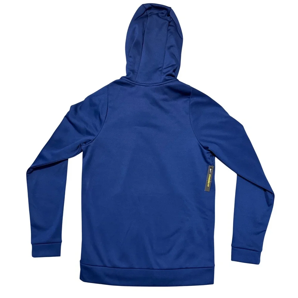 Nike Dri-FIT Training Hoodie Mens Small Blue Pullover Scuba Hood 932022-478
